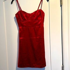 Diva mini dress deep red